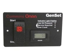 ONAN CUMMINS 028-00022 OEM GENSET START/STOP SWITCH PANEL w/LCD *C22