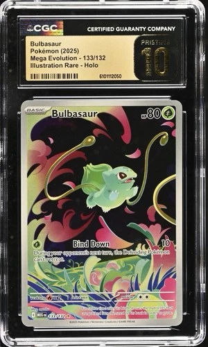 Pokemon Bulbasaur 133/132 Illustration Rare Mega Evolution - CGC 10 PRISTINE