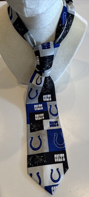 NFL Indianapolis Colts Block & Play Logo Necktie by Ralph Marlin & Co.