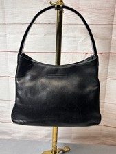 PRADA Borsa In Pelle Shoulder Bag Black leather/plastic Y2K Vintage