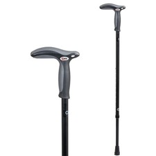 Hiking Cane Walking Stick with Dual Grip Handle, Anti-Slip Walking Cane for E...