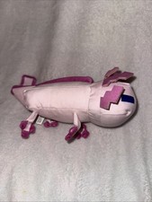 Pink Axolotl Plush Toy from Minecraft Video Game Large 10 inch.