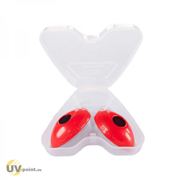 Solarium Gafas Protección Ocular Gafas UV para Banco de Sol en Estuche (Rojo)