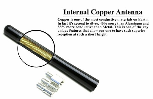 4.7-inch Short Aluminum Carbon Fiber Antenna for Silverado, Sierra, Yukon - Picture 2 of 3