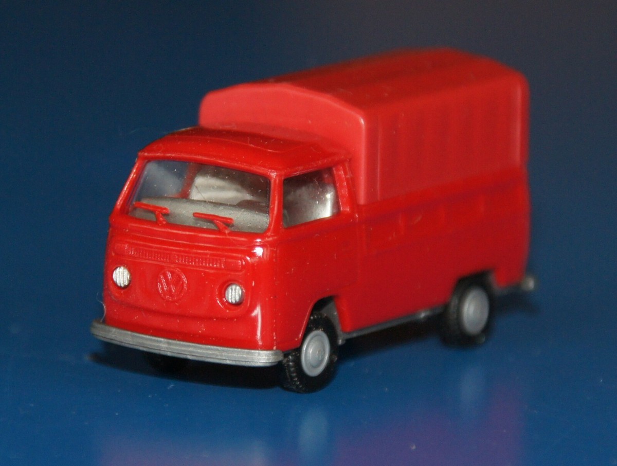 Modellino in miniatura Volkswagen T2 1/87 Brekina Pritsche grigio 1972