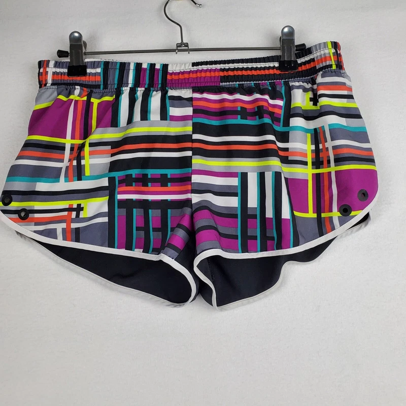 fabletics running abstract polyester stretch lined shorts