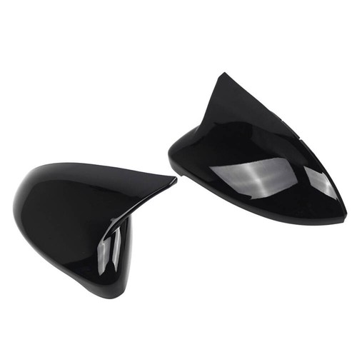 Gloss Black Wing Mirror Covers Caps For Golf MK7 Rear View Casing UK - Picture 9 of 10