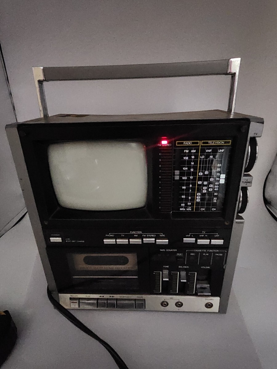 コンポ アイポッドック Vintage Emerson TV/Radio/Cassette Player XLC-555 UNTESTED FOR