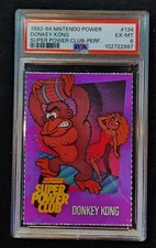 1992-94 Nintendo Super Power Club #134 Donkey Kong (perforated) PSA 6 Pop 1