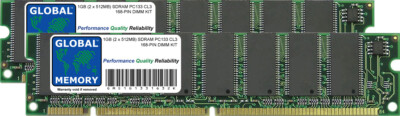 1GB (2x512MB) Sdram PC133 168-PIN Set Yamaha Dtx 500/520/ 530/550/560700/900