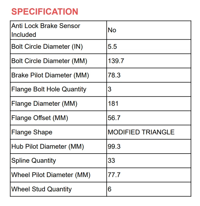 Buje de cojinete de rueda delantera para Chevy GMC K1500 K2500 1988 1990-1994 Yukon 4x4 6 orejetas Foto 4 de 4