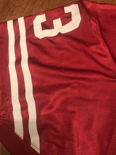 Wisconsin Badgers Dallas Lewallen rot Sandstrick Adidas Trikot Medium Made in USA - Bild 4 von 9
