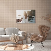 Vliestapete Kariert Muster Leinen Optik Landhausstil Braun 38664-1 (3,73€/1Qm)