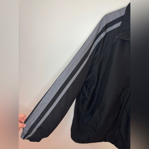 Pre-Owned XL Nike Vintage Black and Grey Zip Up Windbreaker Jacket - Picture 5 of 12