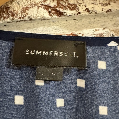 SUMMERSALT The Beach to Brunch Wickelkleid eckige Punkte in Tiefsee & weißem Sand M - Bild 3 von 13