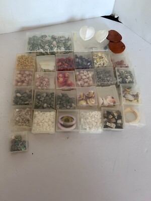 Vtg Sea Shell Bead Crafting Jewelry Making Lot