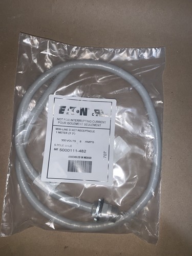 SET OF 8 COOPER CROUSE-HINDS 5000111-482 CORDSET RECEPTACLE 5 POLE 1M #113359 - Picture 4 of 5