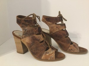 DIBA-TRUE-039-Tren-Dee-039-Leather-Size-8-Lace-Up-Sandals-Brown-Gladiator