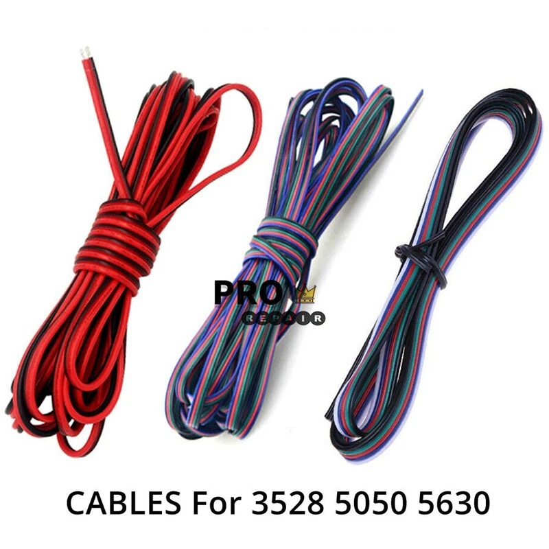 2/4/5 Pin 10M 32Ft Extension Wire Cable Cord For LED Strip Light 3528 5050 5630 - Image 2 of 4