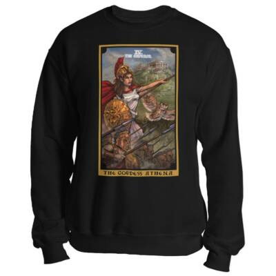 The Goddess Athena The Emperor Tarot Card Sweatshirt Pagan Witch Sweater