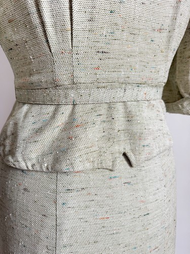 Vintage 1950s Paula Dean Originals Atomic Fleck Wiggle Skirt Suit M - Picture 9 of 12