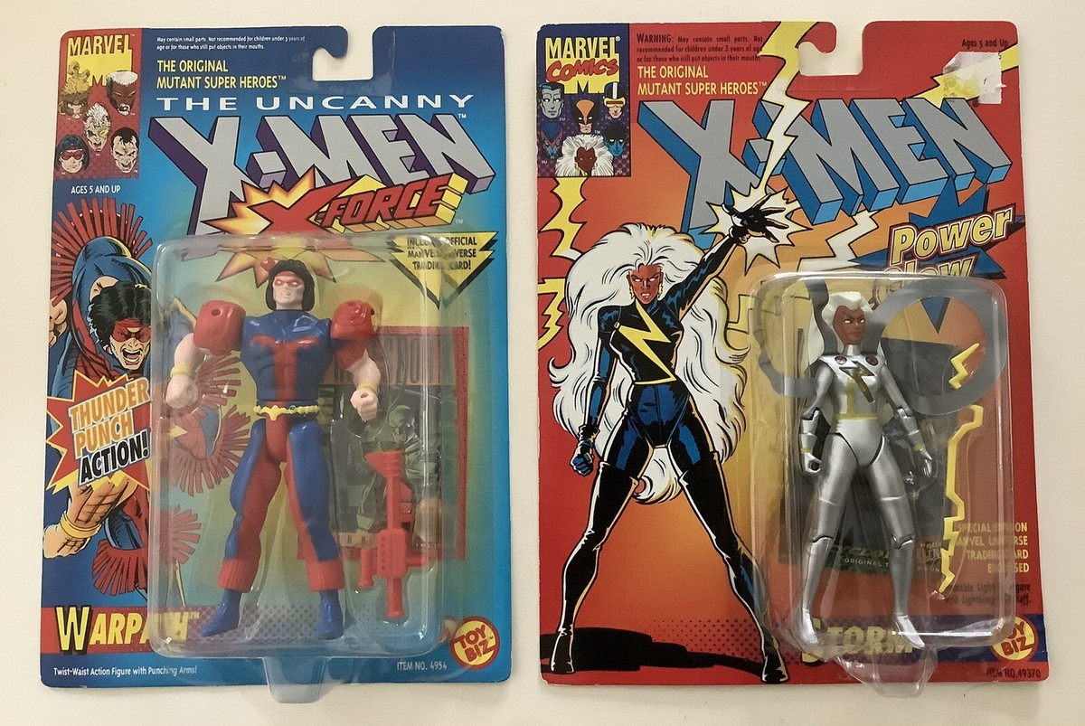 X-MEN: WARPATH & STORM ACTION FIGURE LOT (1992/3) Toy Biz