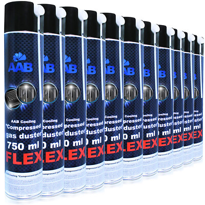 11x AABCOOLING Gas Duster FLEX 750 PC REINIGUNGSSET COMPRESSED DRUCKLUFTREINIGER