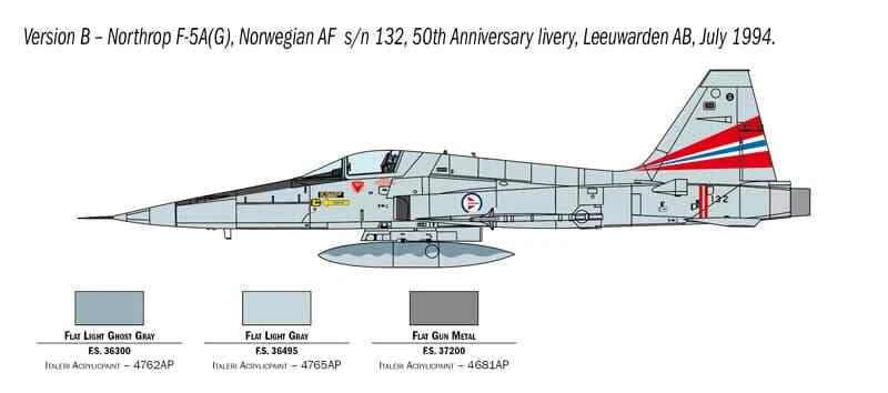 Italeri 1441 F-5A Freedom Fighter Kit Montaggio 1/72 - Immagine 3 di 4