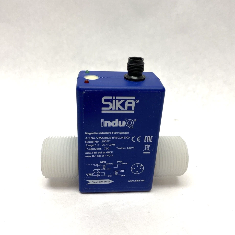 SiKA VMZ20DS1PEG24EX0 induQ Magnetic Inductive Flow Sensor 1" NPT 1.3-26.4 GPM - Image 3 of 4
