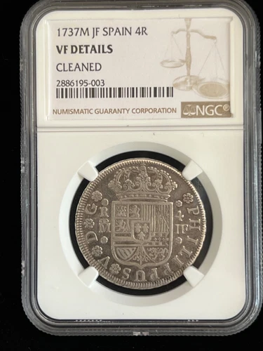 SPAIN 4 REALES 1737M NGC VF DETAILS Treasure Shipwreckcoins