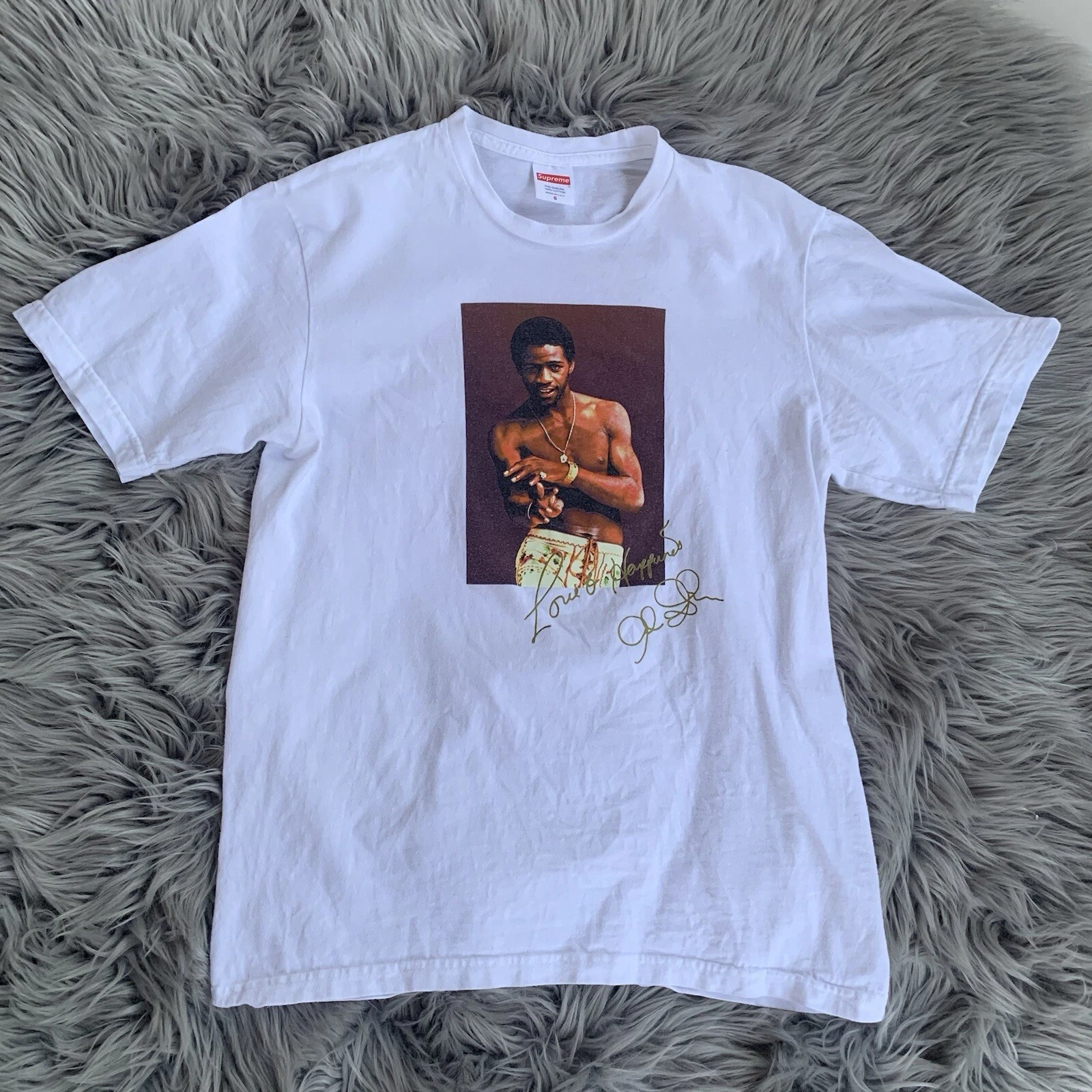 Tee shirt homme Supreme Al Green taille S blanc manches courtes imprimé graphique