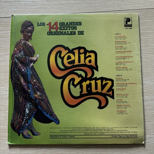 Celia Cruz Los 14 Grandes Exitos Originales LP LATIN - Imagen 2 de 2