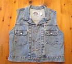 Levi's Vintage '91 "Authentic Since 1850" Women's Denim Vest Large 77599-0291