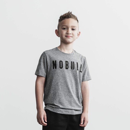 NWT NOBULL Unisex Kids Tee - XL - Heather Gray