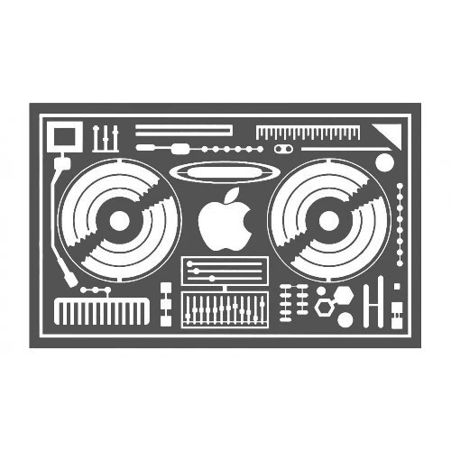DJ Console Rmx DJ Mixers Vinyl Decal for Apple Macbook Air Pro 13" 13.3" Laptop - Image 2 of 3