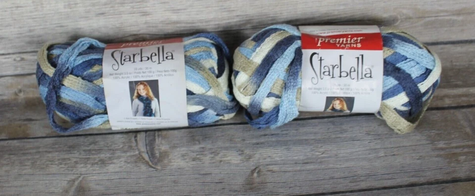 2 Premier Yarns Starbella Faded Jeans 3.5 Oz 33 Yards 100% Acrylic 33 yds. Knit - Image 2 of 4