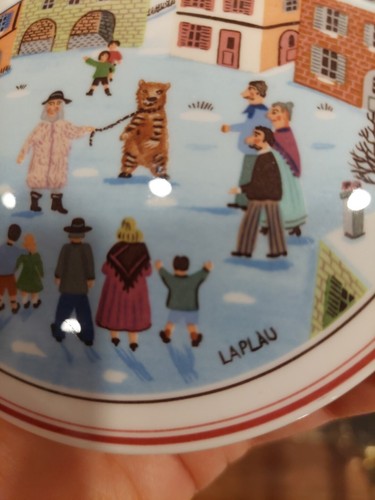 2 Villeroy & Boch Naif Christmas Porcelain Tray, Trinket Candy Dish LAPLAU - Picture 4 of 11