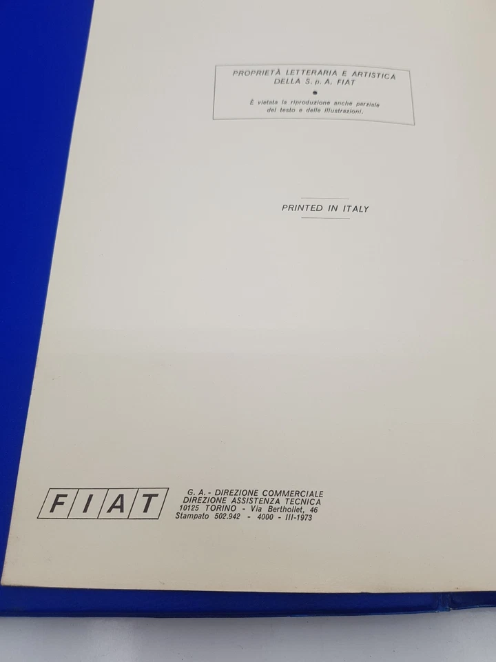 Manual de Taller Fiat 132 Normas para Las Reparaciones Asistencia Técnica Y La - Imagen 3 de 4