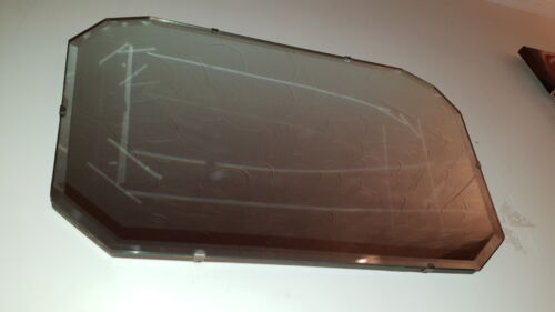 LOVELY ART DECO 1930'S FRAMELESS BEVELLED MIRROR ON CHAIN VGC - Picture 2 of 6