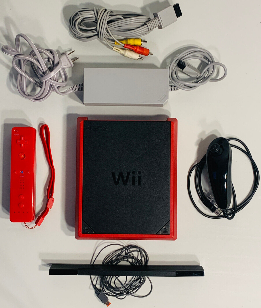 Nintendo Wii MINI Red RVL-201 TOP LOADING Console with