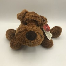 Russ Berrie Flopples Whispie the Brown Puppy Dog 9" Floppy Plush Stuffed Animal