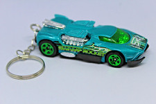 Hot Wheels Swamp Rocket Blue Sport Car 2000 Mattel 1:64 Custom Keychain