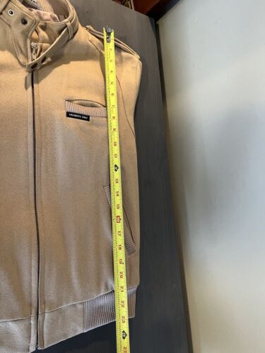 Vintage Members Only Mens Size 40 Wool Full Zip Bomber Jacket Camel Brown - Picture 9 of 12