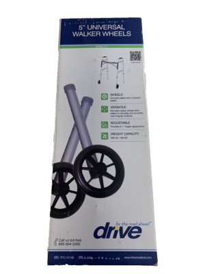 Drive Medical 5'' Adjustable Universal Walker Wheels Non-Skid