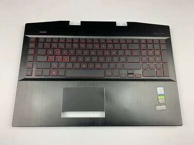 Palmrest AM2K0000310 Tastatur (DE) RGB Backlit Touchpad für HP OMEN 17-cb0245ng