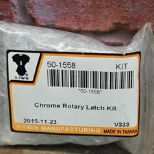 V-twin 50-1558 Chrome Rotary Latch Kit for Harley Davidson