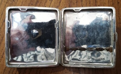 Sterling Silver .950 Cigarette Case Vintage Engraved Japanese