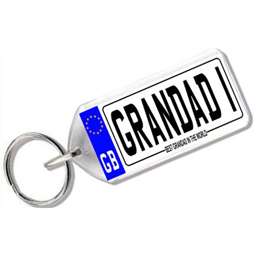 " GRANDAD 1 " NOVELTY NUMBER PLATE KEYRING BRAND NEW eBay