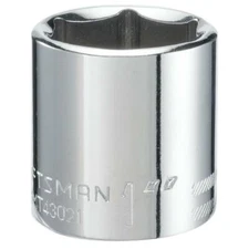Craftsman 1 in. X 3/8 in. drive SAE 6 Point Shallow Shallow Socket