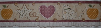 Brewster Wallpaper Border~Applique Look~Sewing~Cat~Star~6.25''~5 yd~238B53208~NEW